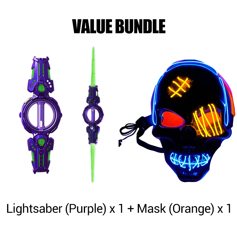 Sable de luz recargable con chispa y sonido