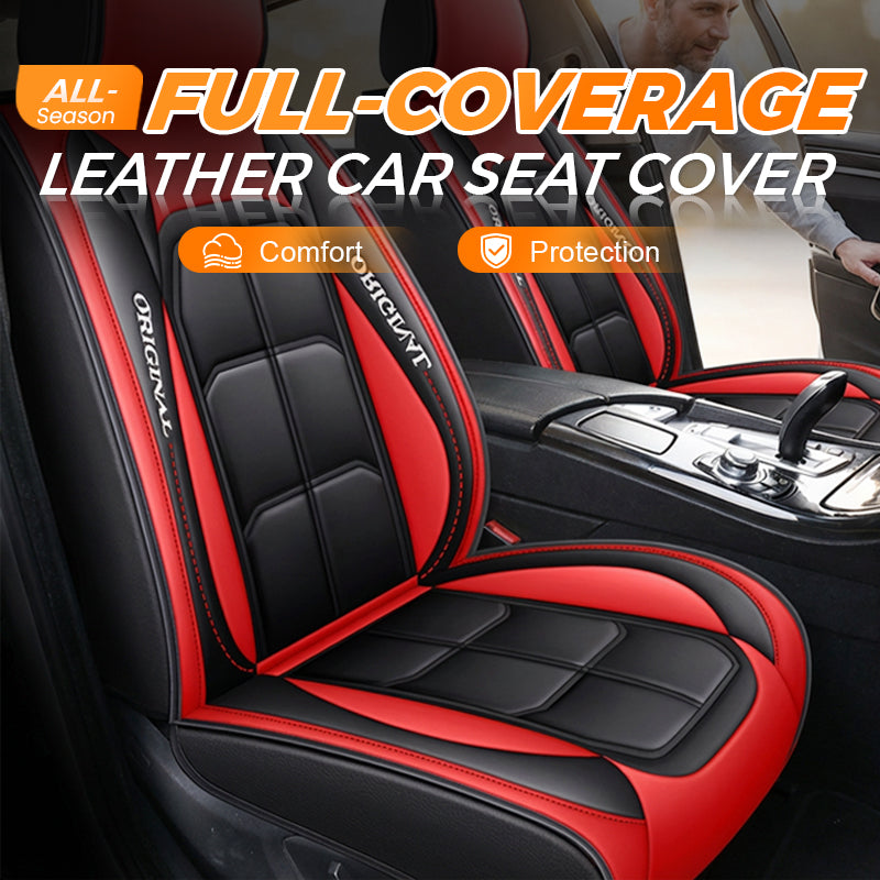 Funda de cuero para asiento de coche con cobertura total para todas las estaciones