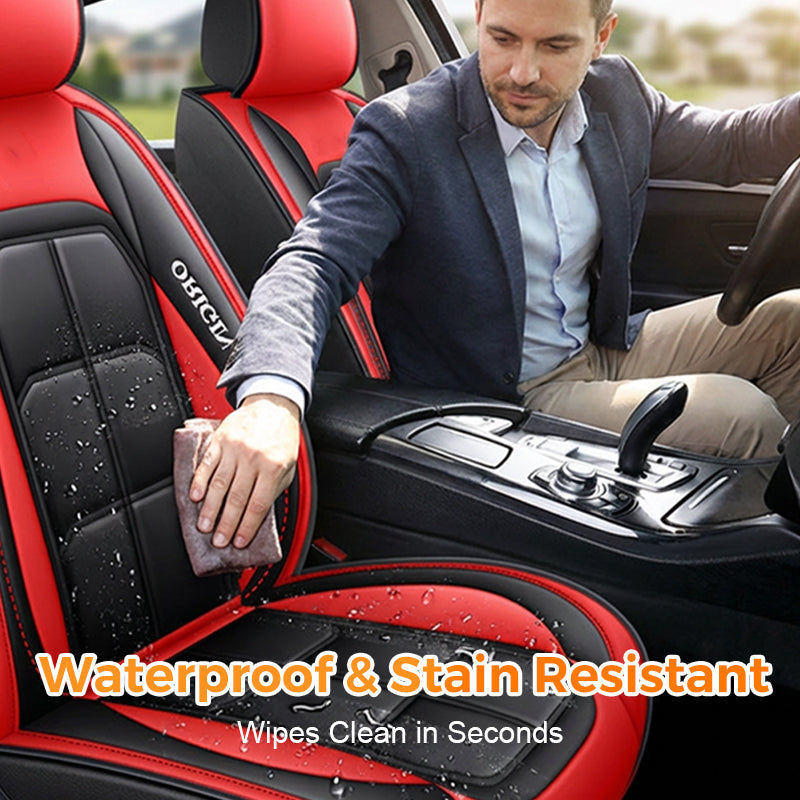 Funda de cuero para asiento de coche con cobertura total para todas las estaciones