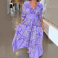Vestido largo elegante con cordón floral para mujer