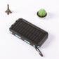 🔥Batería externa portátil de 10 000 mAh con energía solar, cargador solar con dos linternas LED, batería externa para viajes y acampadas.