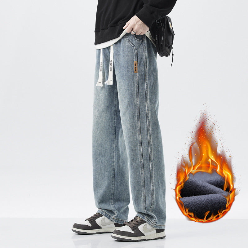 👖 Vaqueros de Verano para Hombre – Corte Delgado, Recto y Ancho, Estilo High Street Americano ✨🌞
