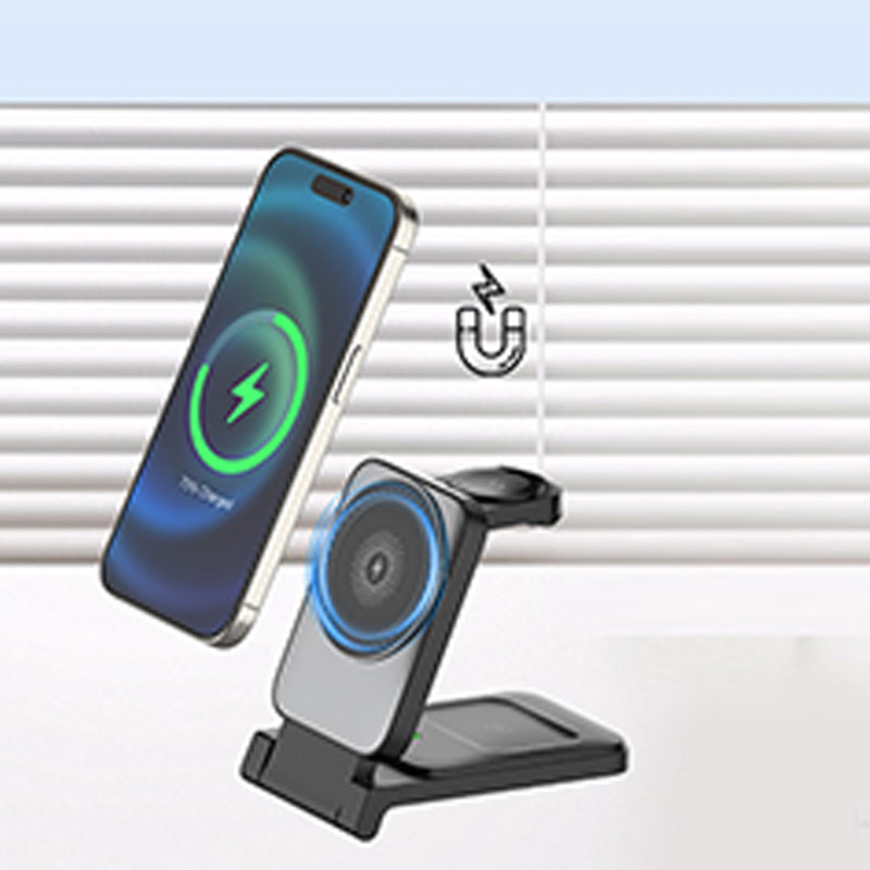 Cargador inalámbrico magnético plegable 3 en 1