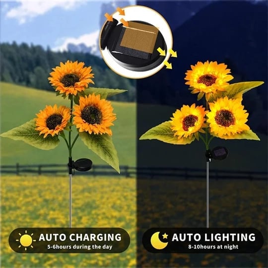 ⏳Time-Limited Special⏰Solar Sunflower Outdoor Decor – Realistic, IP65 & weatherproof – Automatic on/off – perfect for garden, patio or balcony ☀️🌿✨🏡