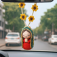 ⏳🔥¡50 % DE DESCUENTO POR TIEMPO LIMITADO! ⏰ 🙏 Adorno colgante de Virgen María tejido a mano – punto a punto, hecho con amor. Perfecto para el espejo de tu auto o el hogar – un poco de paz para llevar contigo a todas partes. ✨