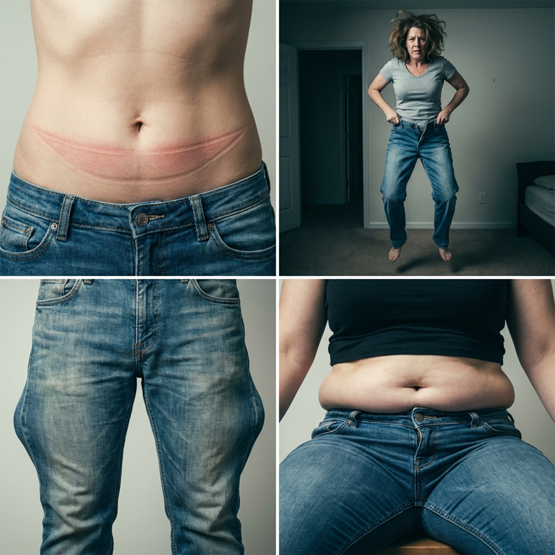 Jeans de Mezclilla para Mujer Corte Recto Estilo Retro Cropped