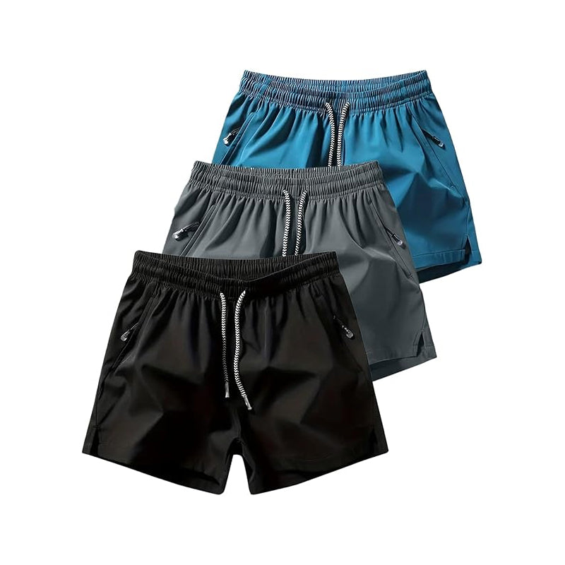 ✨Nuevos✨Pantalones Cortos Deportivos de Secado Rápido para Hombre con Bolsillos con cremallera