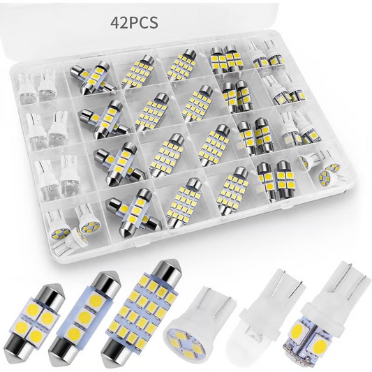💡  Kit de iluminación interior para coche con 42 LEDs ultra brillantes – mejora Plug & Play para tu vehículo