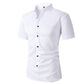Camisas elásticas de vestir para hombre de manga corta
