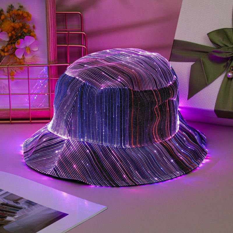 📢📢 ¡50% DE DESCUENTO !!! ⏰Sombrero de pescador luminoso con fibra óptica