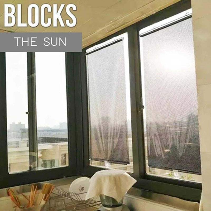 🌞 ¡50% DE DESCUENTO AHORA! 🚗 Parasol enrollable retráctil para ventana de coche y habitación - Protección UV, fácil instalación y tamaño ajustable 🏠