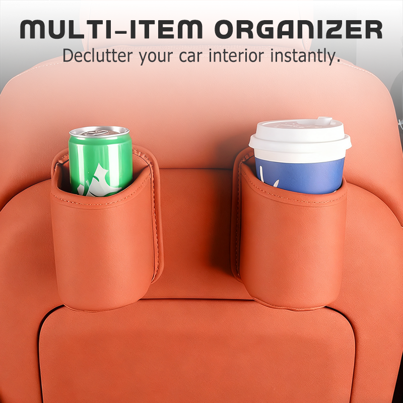 🥳¡OFERTA TOP 2026!🥳💞¡Más de 50,000 vendidos! 🚗🧺Portavasos de Cuero para la Puerta del Coche – Apertura amplia para acceder fácilmente a bebidas y al teléfono. Se fija con clip para un ajuste seguro. Fabricado en cuero PU, resistente y elegante. 🛡️✨