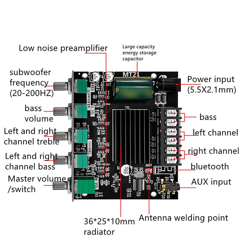Módulo Amplificador de Audio Bluetooth 2.1 Canales