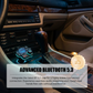 📻 ¡50% DE DESCUENTO AHORA! 🚗 Transmisor FM Bluetooth universal para auto con doble puerto: música inalámbrica, llamadas manos libres y cargador doble USB 🔌