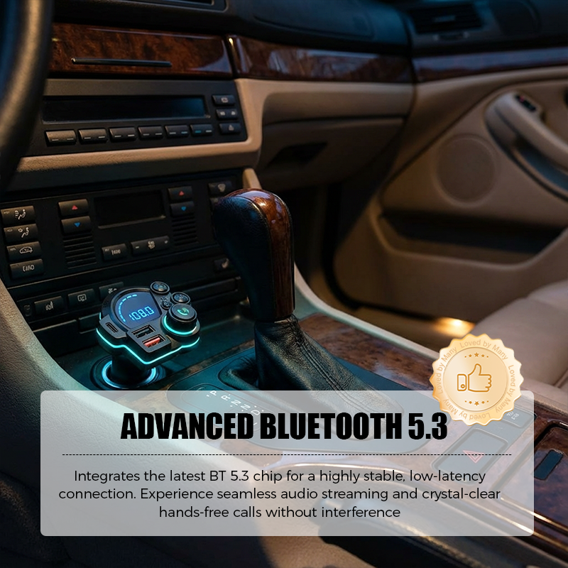 📻 ¡50% DE DESCUENTO AHORA! 🚗 Transmisor FM Bluetooth universal para auto con doble puerto: música inalámbrica, llamadas manos libres y cargador doble USB 🔌