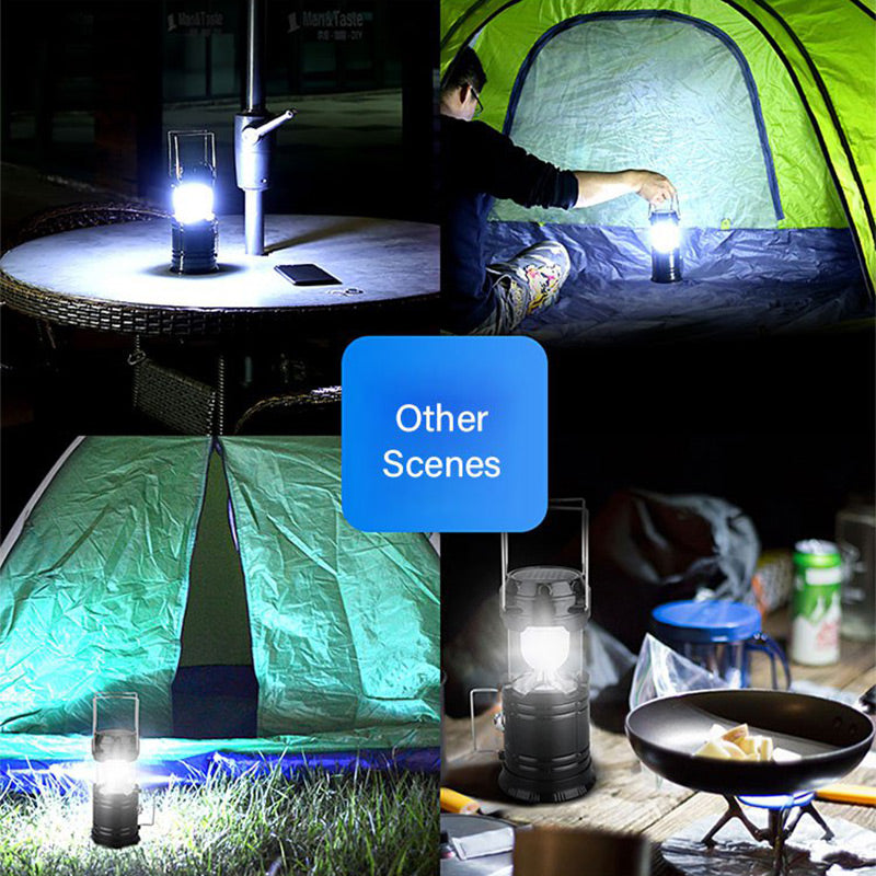 ⛺☀️ Lámpara de Camping Solar Retráctil – Se Estira para Más Luz, Carga con Sol y Batería de Larga Duración para Noches al Aire Libre ✨🔋