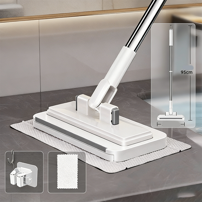 🧹 ¡50% DE DESCUENTO AHORA! ✨ Mopa Plana Telescópica – Mango largo, bloqueo de dientes de tiburón y limpieza profunda – Perfecta para techos, armarios y paredes 🏠
