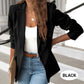 Chaqueta elegante de solapas suaves y sólidas