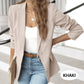 Chaqueta elegante de solapas suaves y sólidas