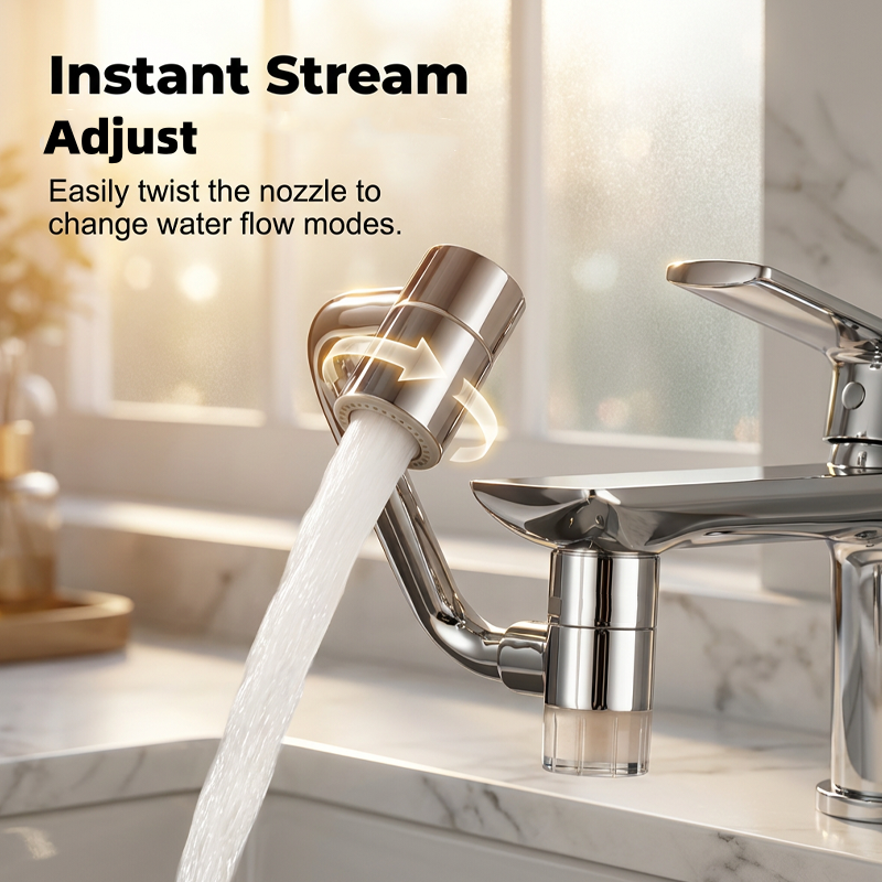 🚰🔄 Extensor de Grifo Giratorio 1080° para Lavabo – Cobertura Total y Fácil Alcance ✨