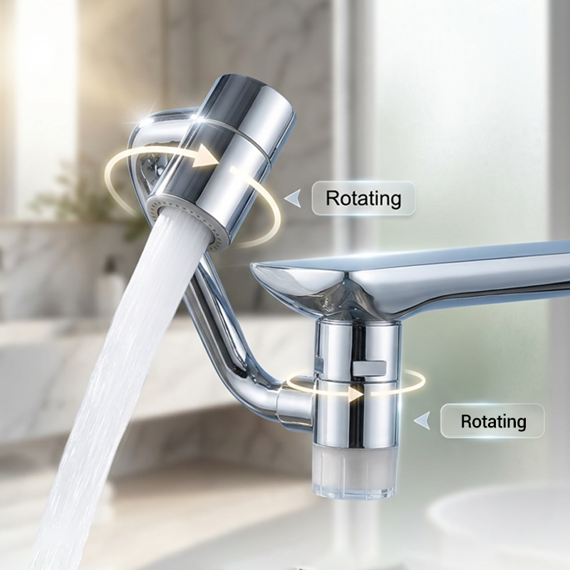 🚰🔄 Extensor de Grifo Giratorio 1080° para Lavabo – Cobertura Total y Fácil Alcance ✨