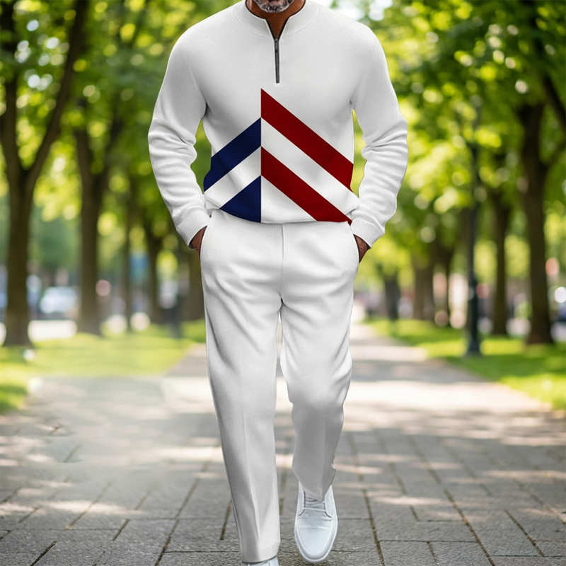 ⏰ ¡Oferta Limitada 50% OFF! 👕🩳 Conjunto de Chándal de Bloques de Color con Cremallera Media – Cómodo, Moderno y Perfecto para Deporte y Ocio ✨💪
