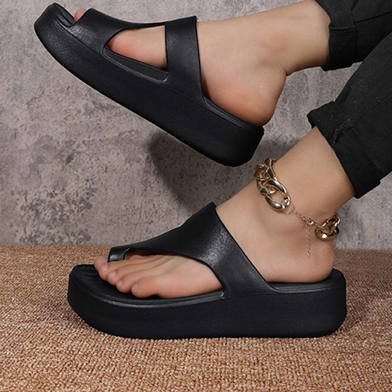Trendy Toe-Loop Platform Sandals – Lightweight & All-Match for Daily Wear