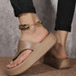 Trendy Toe-Loop Platform Sandals – Lightweight & All-Match for Daily Wear