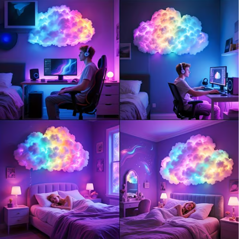 ☁️ 50% OFF NOW! ⚡ DIY Thundercloud LED Light Decor – USB-powered, cozy glow & easy assembly – Perfect for bedrooms & whimsical spaces 🌙