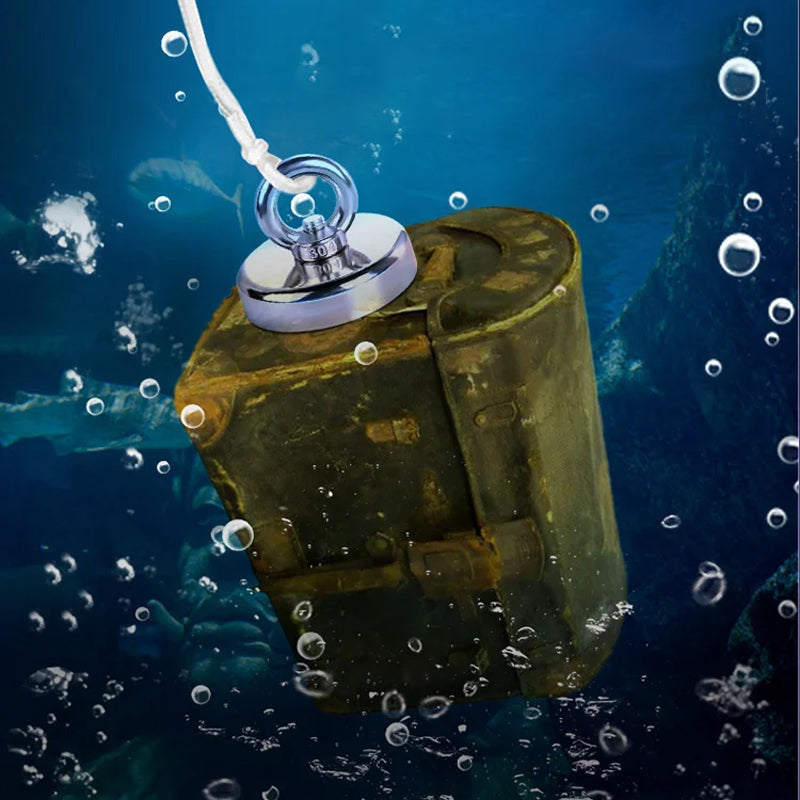 🧲🌊 ¡50% de descuento! Imán magnético de rescate para aguas profundas: fuerza de tracción de 30 kg, anticorrosión y resistente al desgaste. Fácil de sujetar con cuerda. Perfecto para pescar y recuperar herramientas perdidas. 🎣⚡