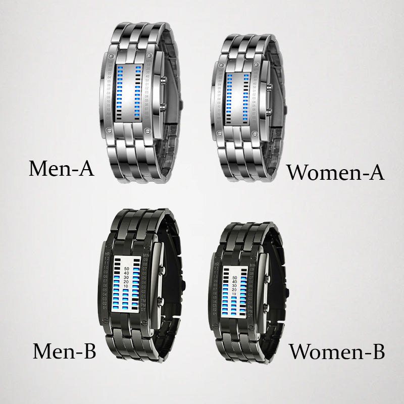 ⌚ ¡TIEMPO LIMITADO 50% DE DESCUENTO! ✨ Reloj LED binario masculino – Acero inoxidable, luz azul, deportivo, resistente al agua, moderno ⚡