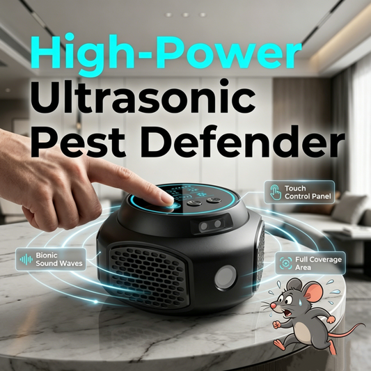 ⚡【Repelente ultrasónico de plagas de alta potencia】— Las ratas y cucarachas se irán solas, ¡sin químicos ni matanzas! 🚫🐭