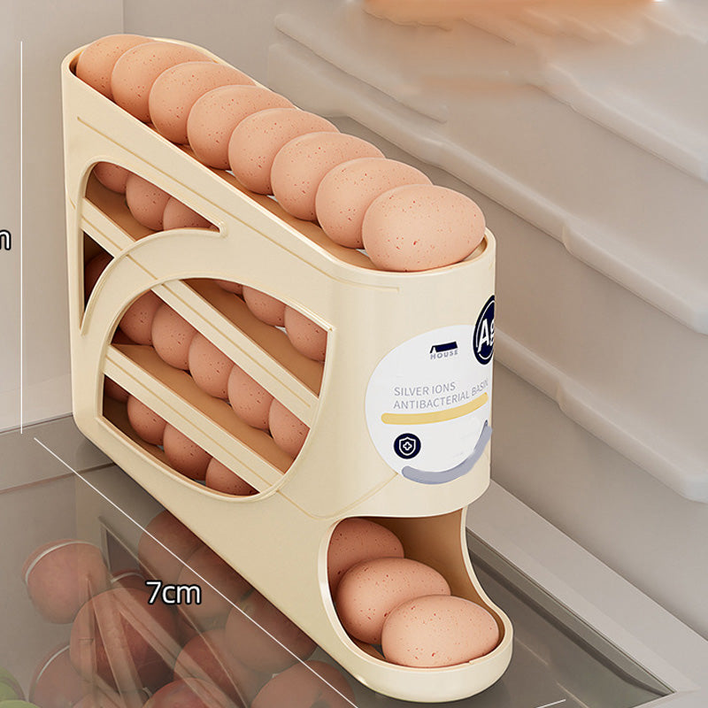 ⏳🔥¡50 % DE DESCUENTO POR TIEMPO LIMITADO! ⏰ 🥚 Venta 2026 — ¡Más de 22.500 vendidos! 🧣 Organizador de Huevos para Nevera Ahorra Espacio – Avance Automático por Gravedad, Capacidad para 30 Huevos y Diseño Delgado para Puerta 🏠