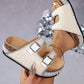 👡 ¡OFERTA DE VERANO EN VENTA: 50% DE DESCUENTO! 💎 Sandalias de Corcho de Deslizamiento con Doble Hebilla – Adornos Brillantes, Plataforma Cómoda, Plantilla Anatómica y Estilo de Poner Fácil ✨