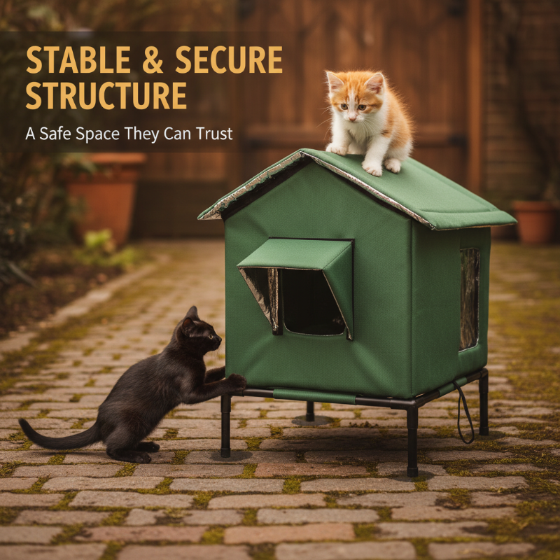 ⏳ ¡50% DE DESCUENTO por tiempo limitado! ⏰ Casa para Gatos Exterior Elevada para Todo Clima – Tela Oxford Impermeable· Forro Térmico de Aluminio y Diseño Plegable 🐈🏠🌧️