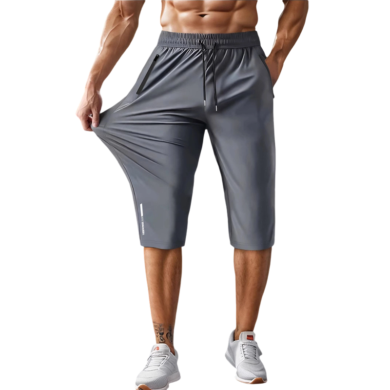 🩳 ¡TIEMPO LIMITADO 50% DE DESCUENTO! 💨 Pantalones deportivos capri de secado rápido para hombre – Elásticos con bolsillos con cremallera, versátiles 🏃 ♂️