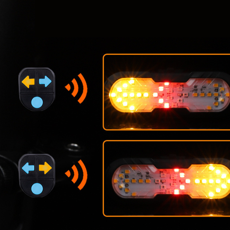🎉 Oferta 2026 — ¡Más de 21,000 vendidos! 🚲 Luz trasera inteligente para bicicleta con control remoto inalámbrico, recargable por USB, lámpara de señal de giro 💡
