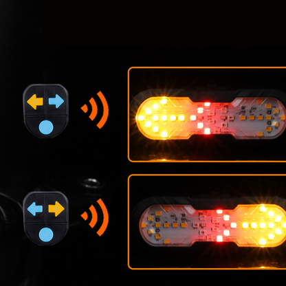 🎉 Oferta 2026 — ¡Más de 21,000 vendidos! 🚲 Luz trasera inteligente para bicicleta con control remoto inalámbrico, recargable por USB, lámpara de señal de giro 💡