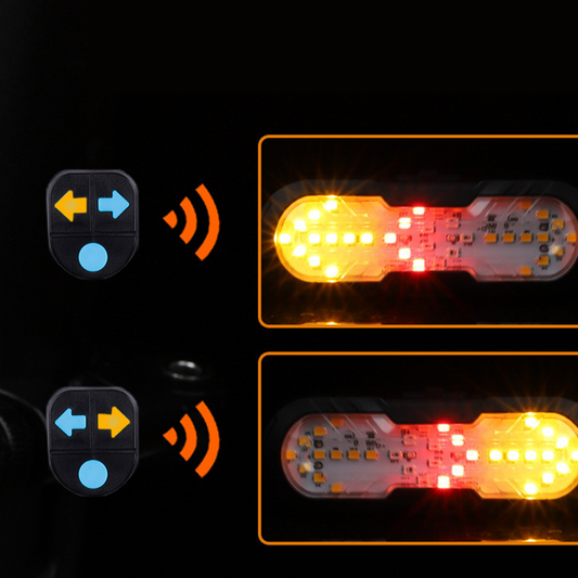 🎉 Oferta 2026 — ¡Más de 21,000 vendidos! 🚲 Luz trasera inteligente para bicicleta con control remoto inalámbrico, recargable por USB, lámpara de señal de giro 💡