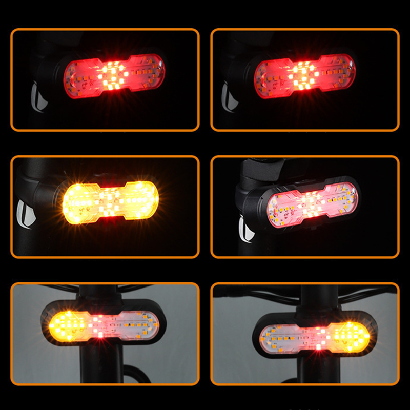 🎉 Oferta 2026 — ¡Más de 21,000 vendidos! 🚲 Luz trasera inteligente para bicicleta con control remoto inalámbrico, recargable por USB, lámpara de señal de giro 💡
