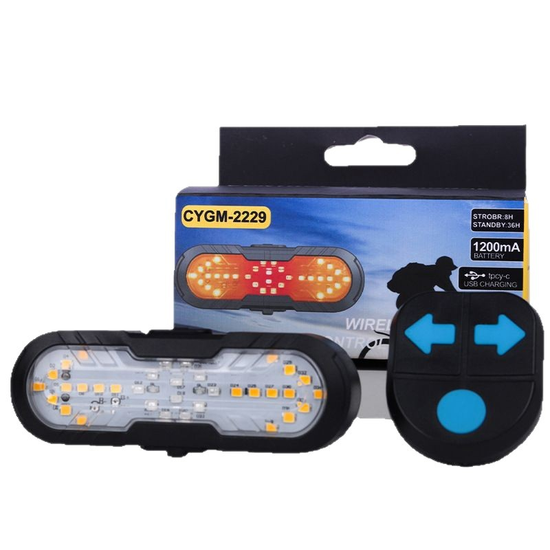 🎉 Oferta 2026 — ¡Más de 21,000 vendidos! 🚲 Luz trasera inteligente para bicicleta con control remoto inalámbrico, recargable por USB, lámpara de señal de giro 💡