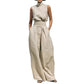 💥Last-day sale-Top & Wide-Leg Pant 2-Piece Set