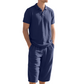 👔 ¡OFERTA ESPECIAL 50% DE DESCUENTO AHORA! 🍃 Conjunto de Lino para Hombre – Camisa y Pantalón Capri, Transpirable, 7 Colores, Tallas S-3XL ✨