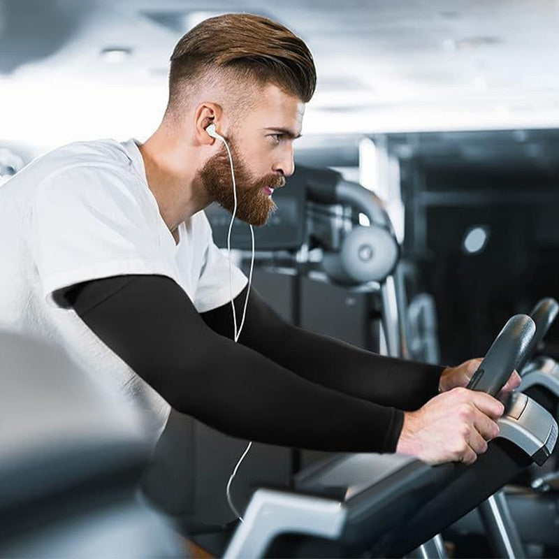 🧤 ¡50% de descuento! ☀️ Mangas de compresión deportivas frescas y refrescantes con protección UV 🏃‍♂️