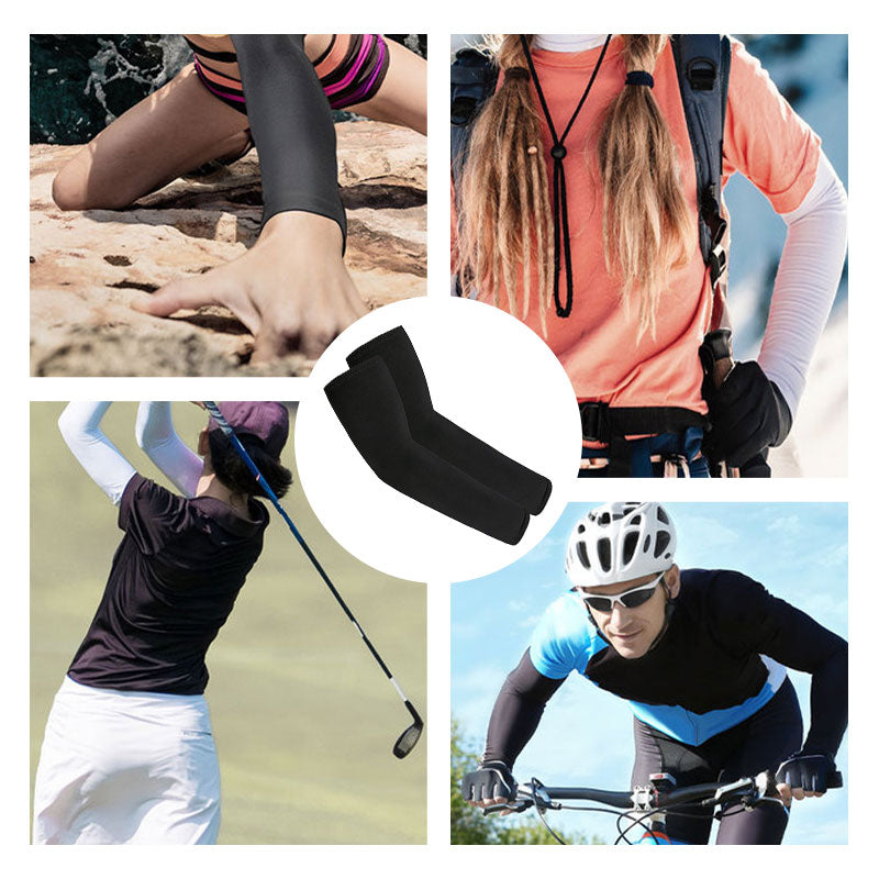🧤 ¡50% de descuento! ☀️ Mangas de compresión deportivas frescas y refrescantes con protección UV 🏃‍♂️