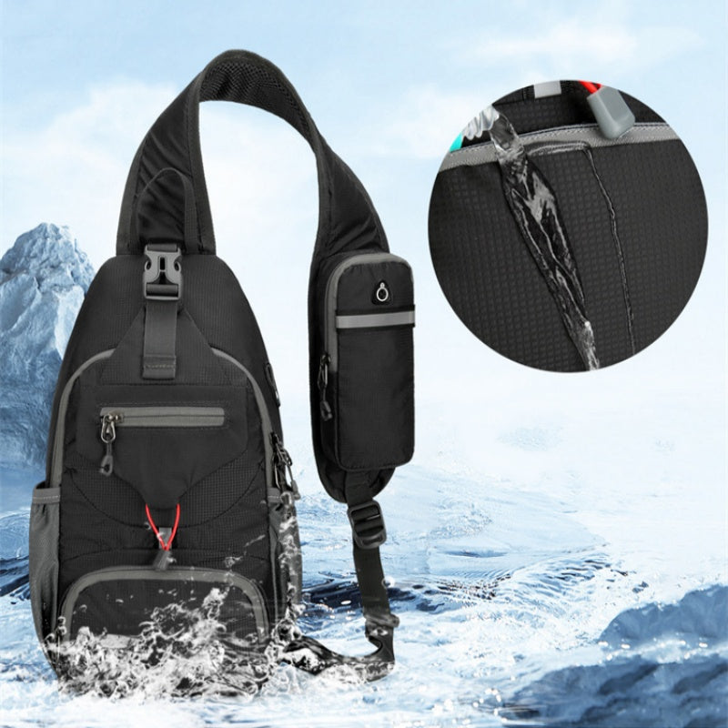 Bolso bandolera tipo sling para hombre, ideal para actividades al aire libre