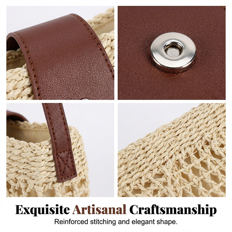 👜 ✨ ¡OFERTA POR TIEMPO LIMITADO 50% DE DESCUENTO! Bolso Crossbody Tejido Boho – Beige/Camel, Ligero y Espacioso 🏖️