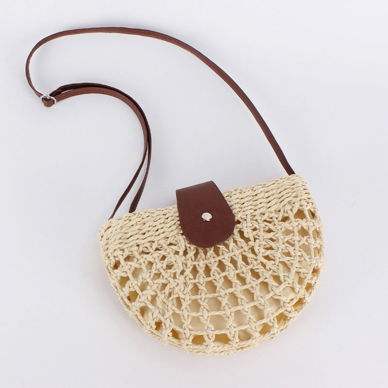 👜 ✨ ¡OFERTA POR TIEMPO LIMITADO 50% DE DESCUENTO! Bolso Crossbody Tejido Boho – Beige/Camel, Ligero y Espacioso 🏖️