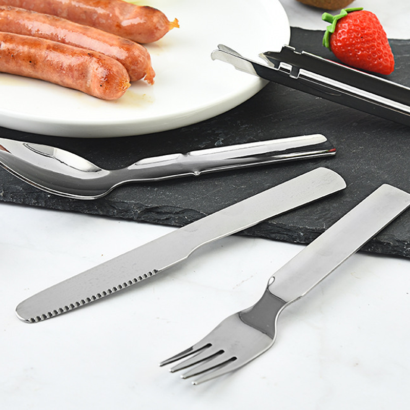 Set de Cubiertos Portátil 4 en 1 de Acero Inoxidable para Viaje