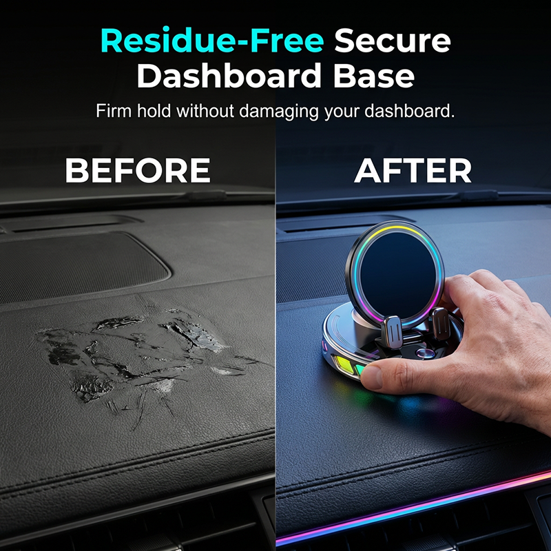 📱 Soporte RGB para el móvil en el coche ✅ Fijación automática y carga inalámbrica | Conduce con seguridad con una sola mano 🚗